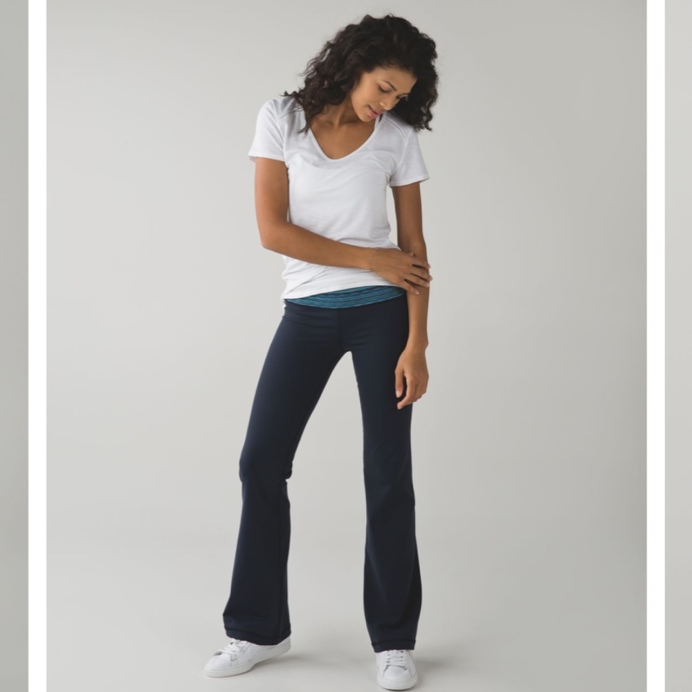 Lululemon Groove Pant Blue Flare Leggings 6